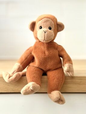 VTG Bongo Beanie Babies - Monkey Stuffed Animal - Brown